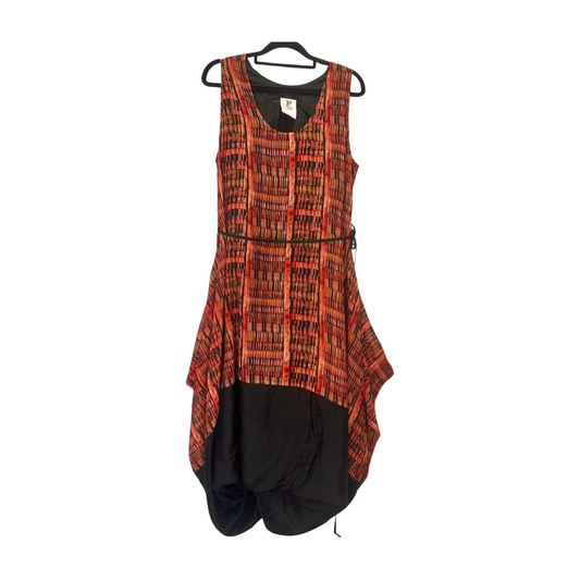 Found - Sleeveless Abstract Drop Balloon Hem Dress