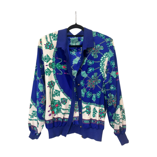 Vintage Jewel Print Bomber Jacket