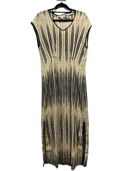 Trenery Black & Cream Sleeveless Silk Dress