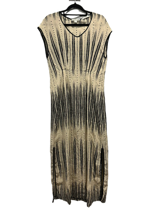 Trenery Black & Cream Sleeveless Silk Dress
