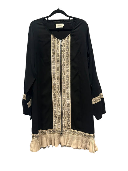Flannel Embroidered Zip Dress