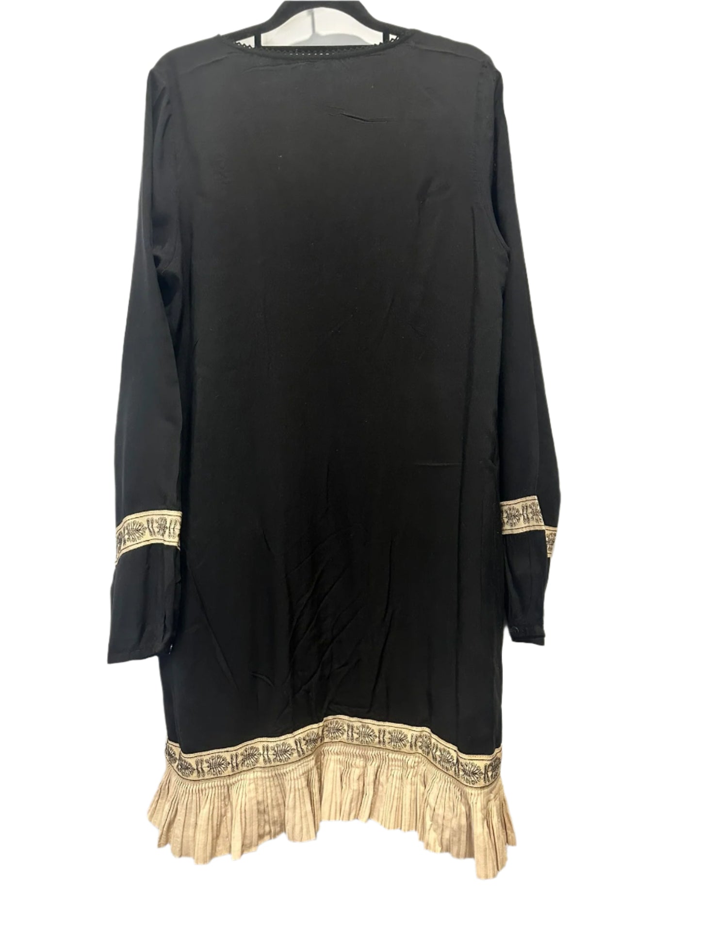 Flannel Embroidered Zip Dress