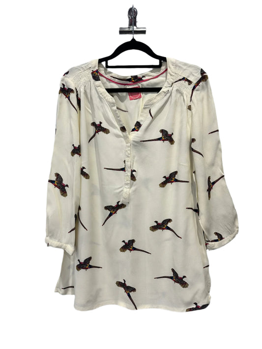 Joules Ivory Bird Print Blouse