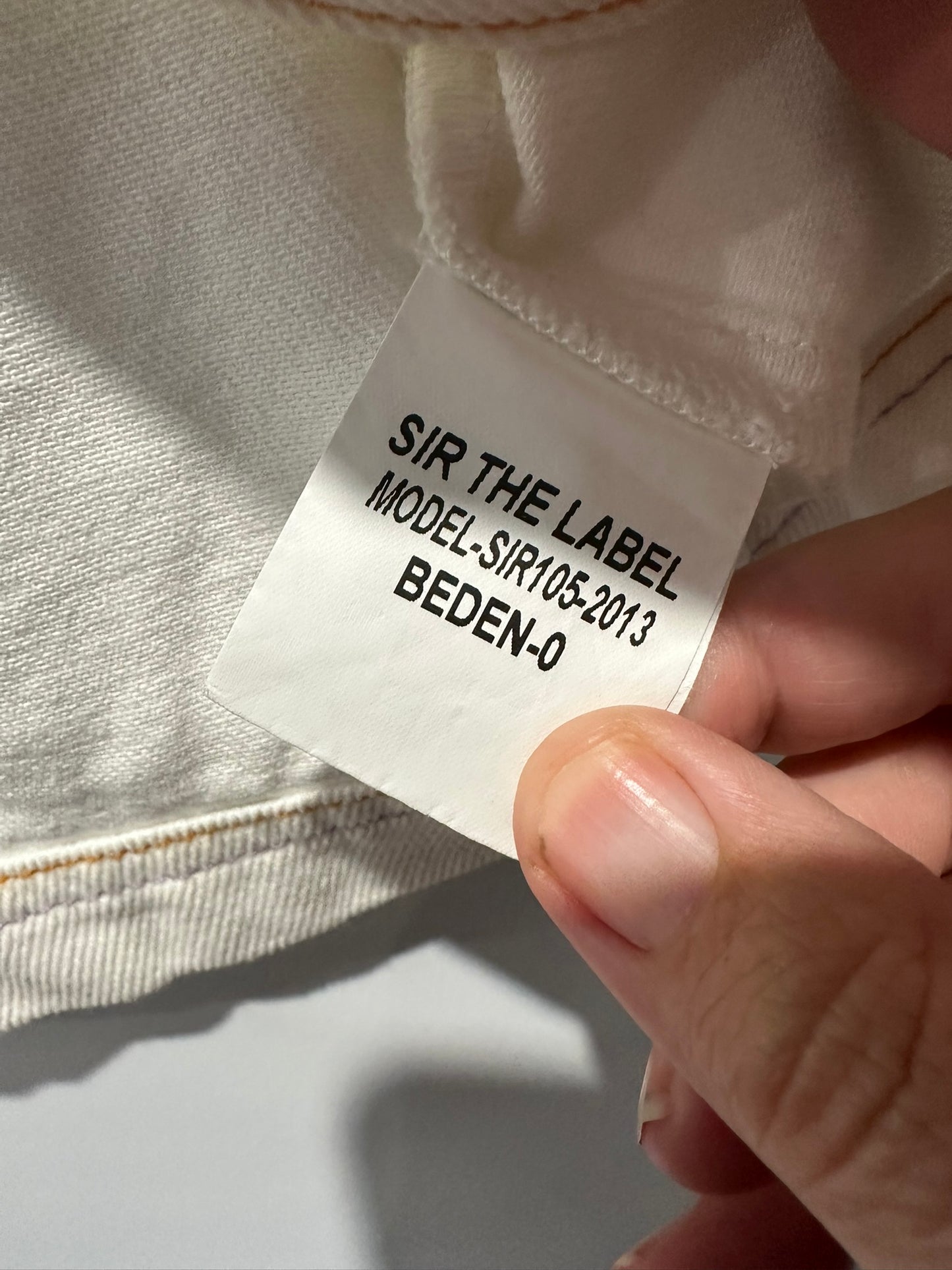 SIR. The Label White Denim Cropped Jacket