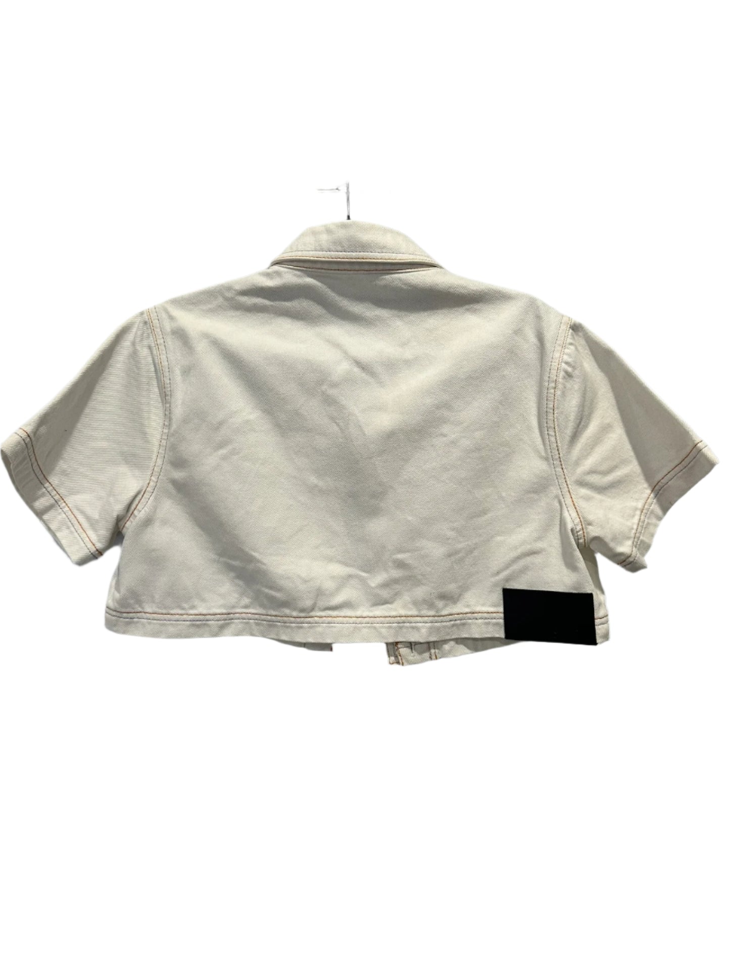 SIR. The Label White Denim Cropped Jacket