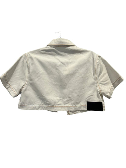 SIR. The Label White Denim Cropped Jacket