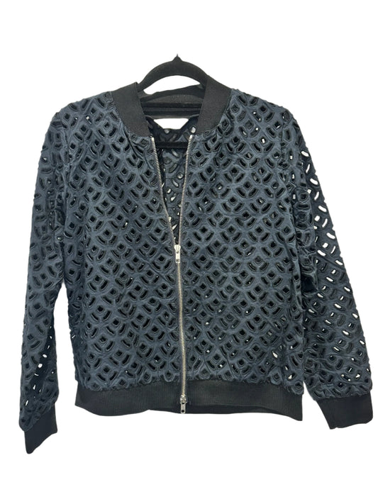 Gorman navy cutout bomber jacket