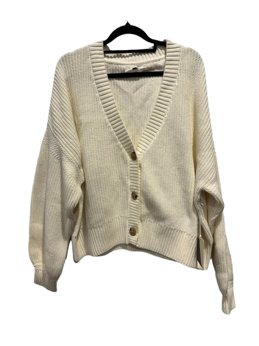 Jag Cream Button-Up Knit Cardigan NWT