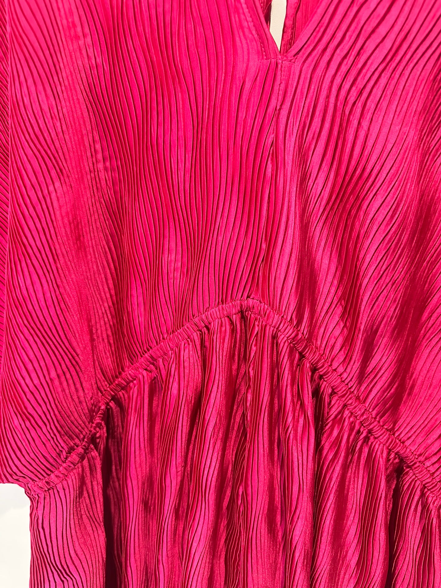 Decjuba Bright Pink Pleated Jumpsuit