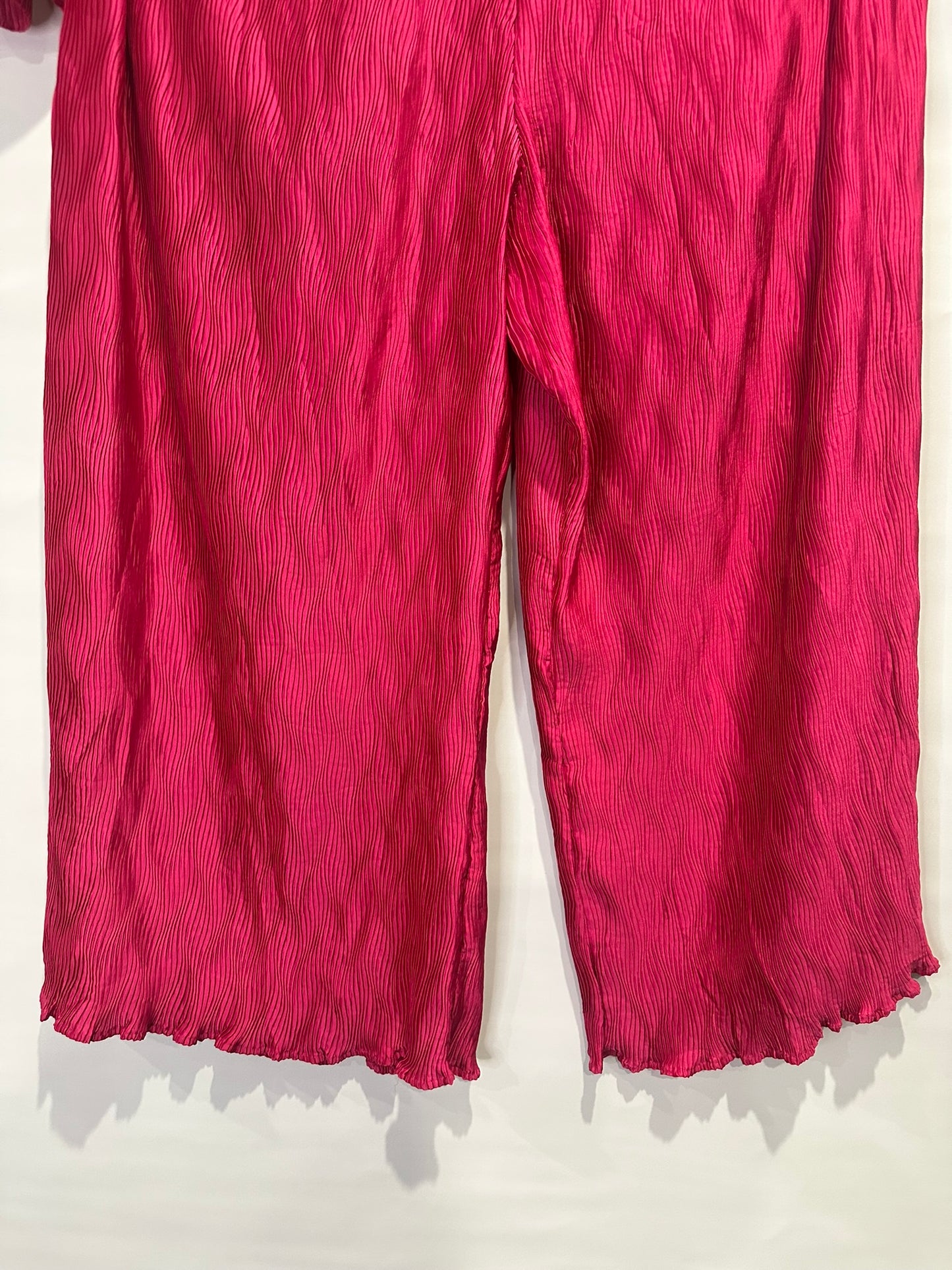 Decjuba Bright Pink Pleated Jumpsuit