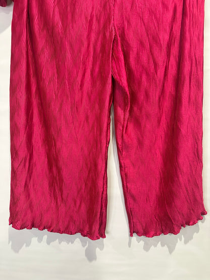 Decjuba Bright Pink Pleated Jumpsuit