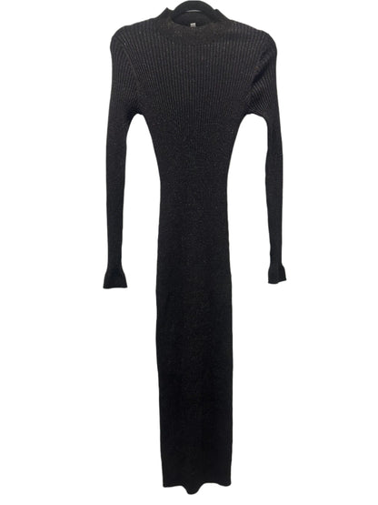 Cue Black/Navy Metallic Knit Bodycon Dress