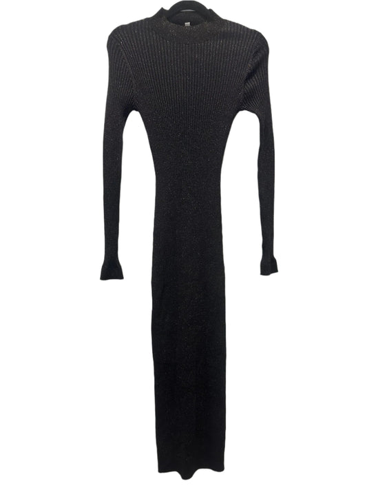 Cue Black/Navy Metallic Knit Bodycon Dress