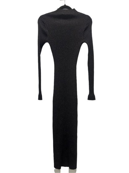 Cue Black/Navy Metallic Knit Bodycon Dress