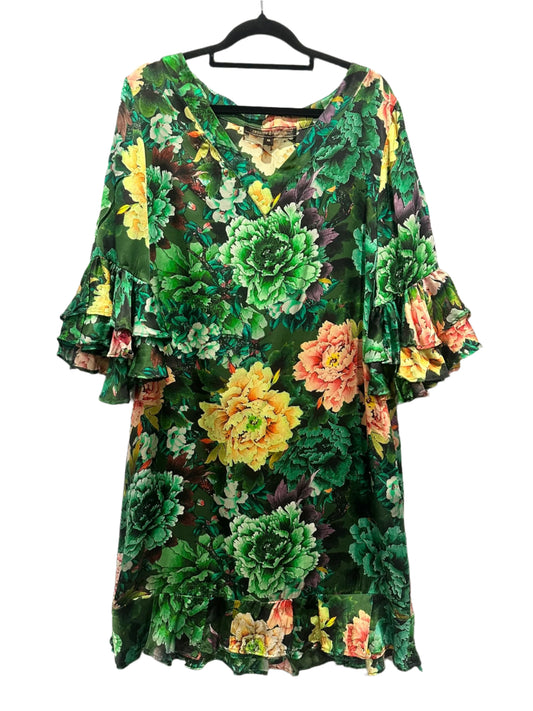 Trelise Cooper Green Floral Silk Dress