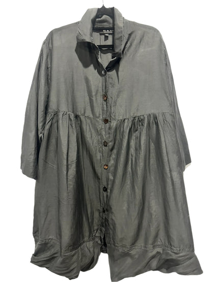 n.i.c. by Nicola Waite Charcoal Gathered Shirt Dress
