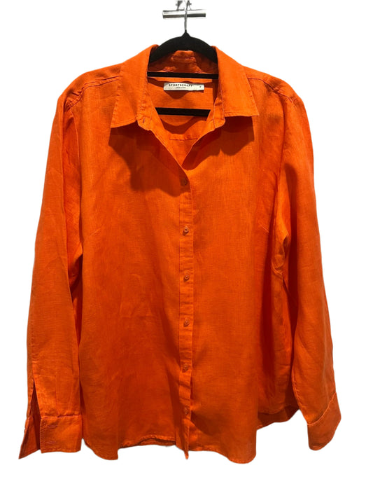 Sportscraft Bright Orange Linen Shirt