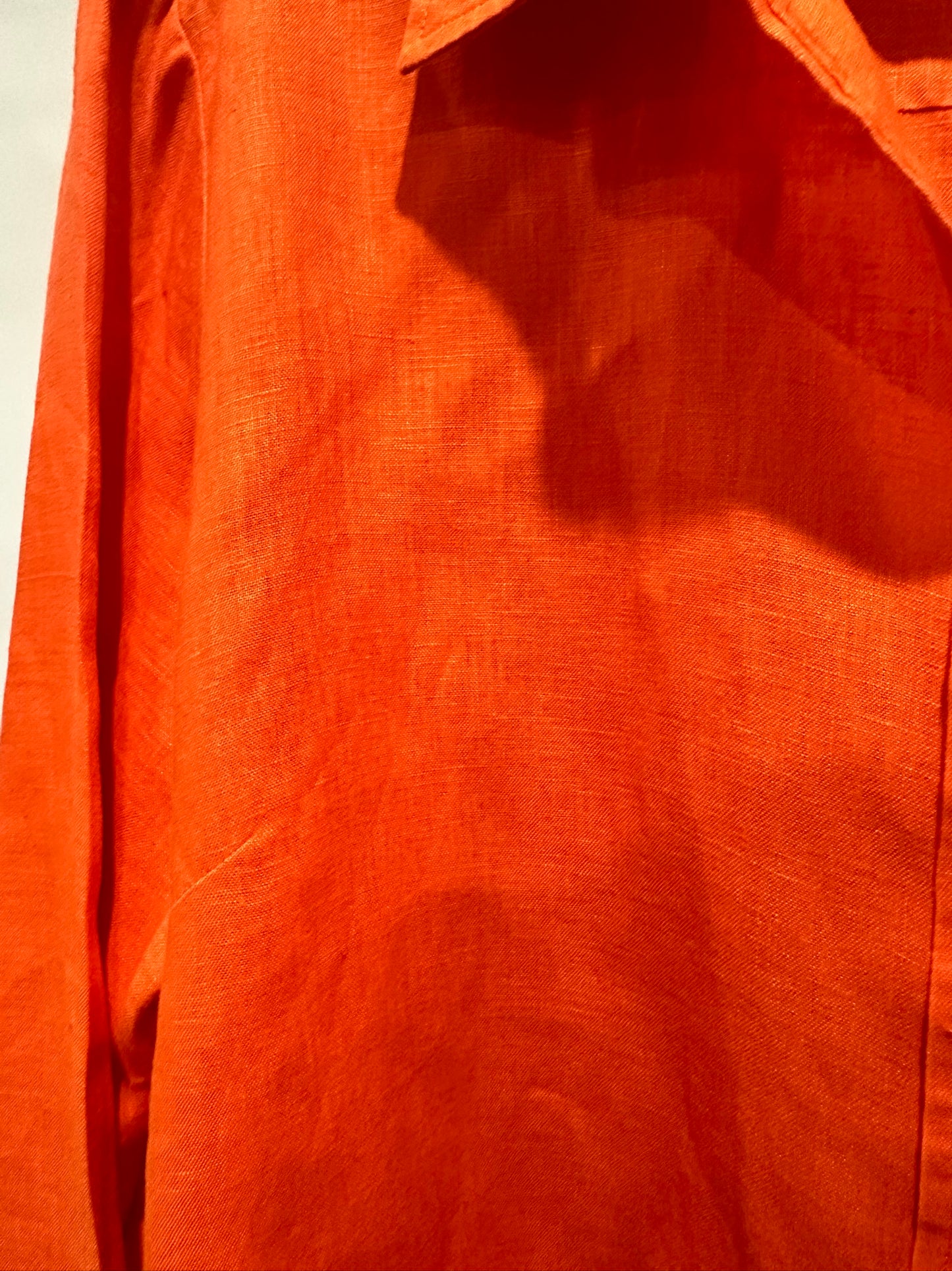 Sportscraft Bright Orange Linen Shirt