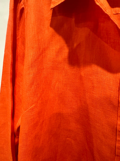 Sportscraft Bright Orange Linen Shirt