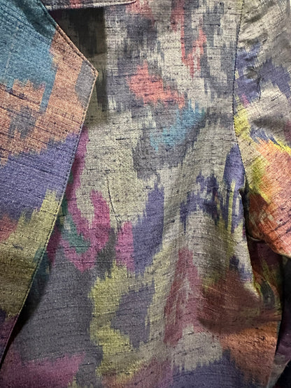 Shirley Graham Abstract Pattern Silk Blazer
