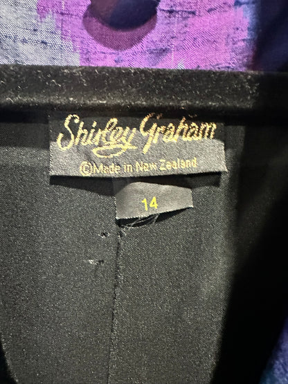Shirley Graham Abstract Pattern Silk Blazer