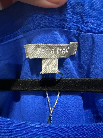 Yarra Trail Royal Blue Linen Dress - New