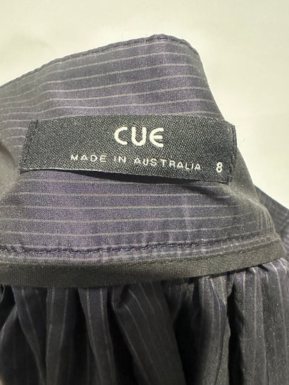 Cue Charcoal Grey Pinstripe Skirt