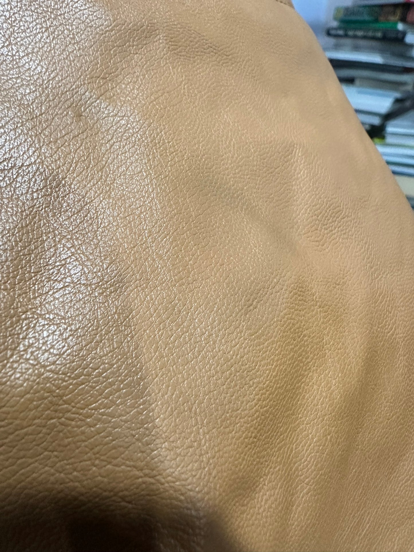 Lioness – Faux Leather Caramel Puffer Jacket